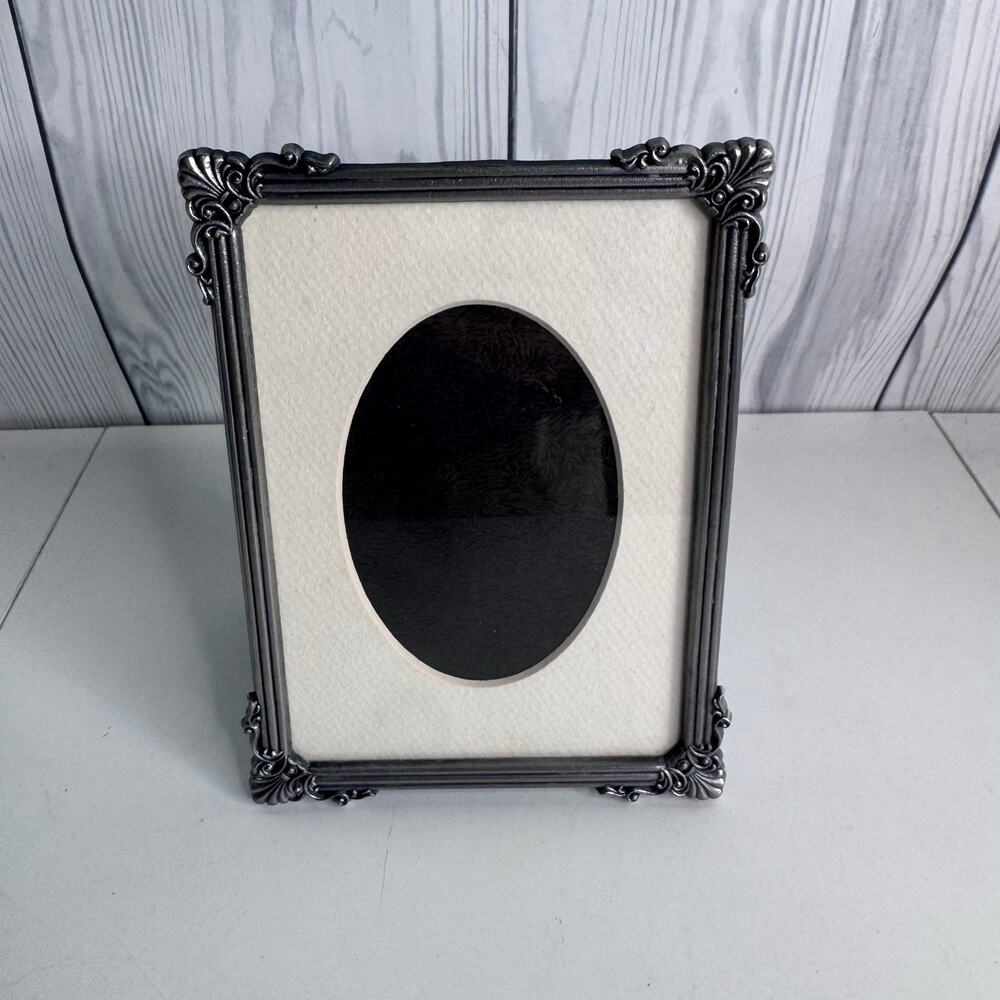 Vintage Pewter Ornate Decorative Photo Frame 5x7